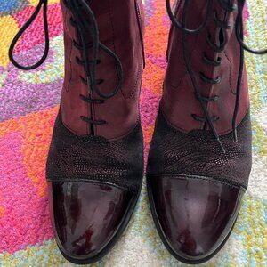Beautiful Burgundy Ankle Booties - Dorking by Fluchos - Size 40
